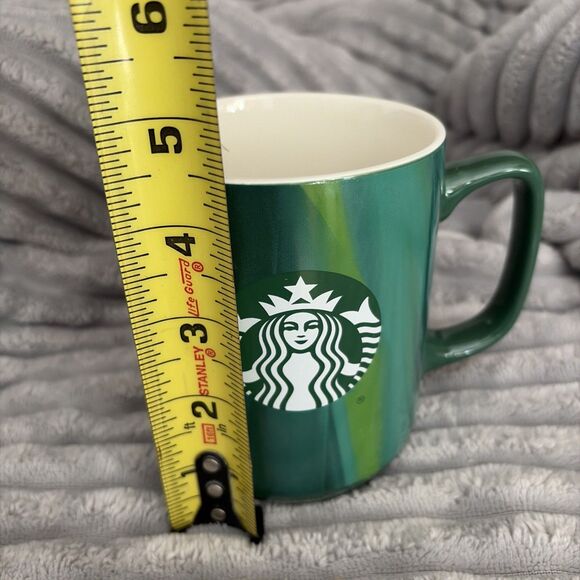 Starbucks Coffee Mug Cup 15 Oz 2022 Green Variegated Multi Shade Design Gift - Picture 6 of 11